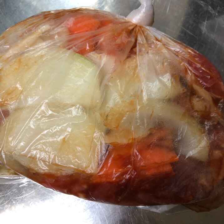 ポークチャップの下味冷凍!